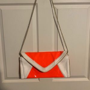 Vintage Steve Madden envelope purse, bold orange